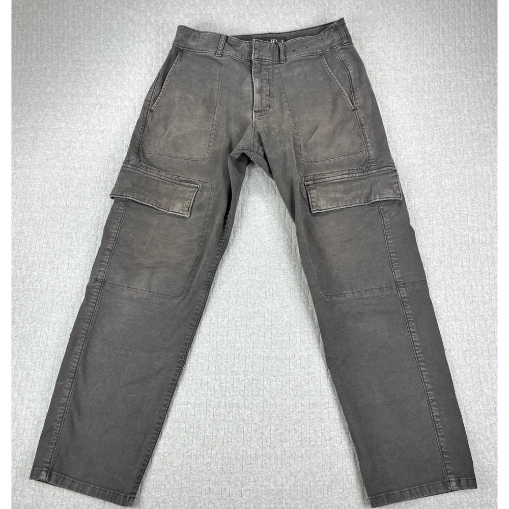 Abercrombie & Fitch Cargo Pants Men 30x32 Fits 31x29 Grey Nicole Benefield HFR - Picture 1 of 9